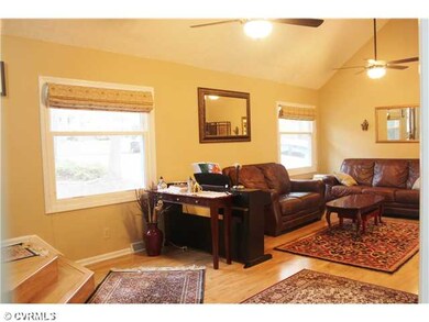 Living Room - Vaulted ceiling makes this space bri