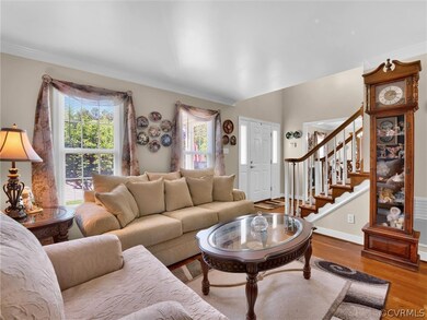 Living room featuring hardwood / wood-style floors