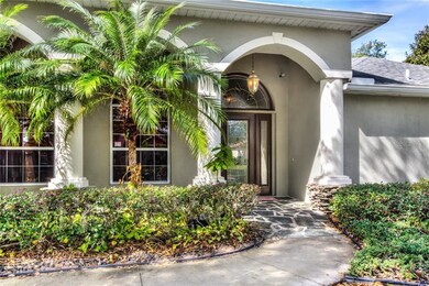 Entrance with natural slate/ stone