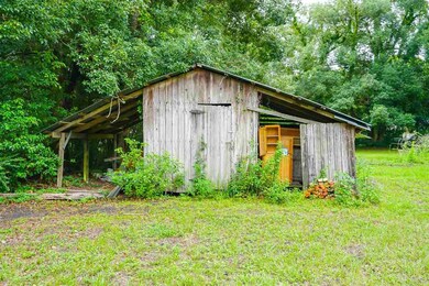 Located in the backyard of the property