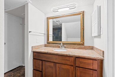 Step into this en suite master bathroom, where ele
