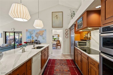 Kitchen with appliances with stainless steel finis