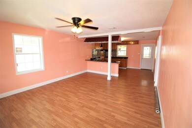 Living Area into Kitchen