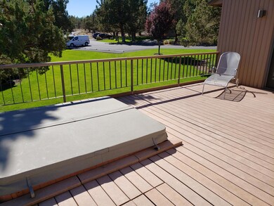 Large deck with hot tub