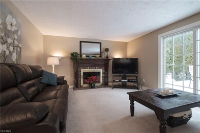 Family Room with Fireplace and Slider to Backyard 