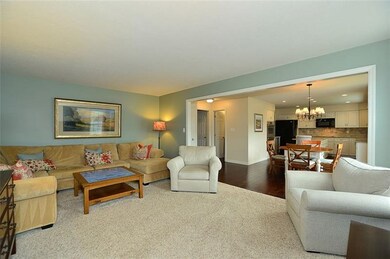 The family room is open to the kitchen.