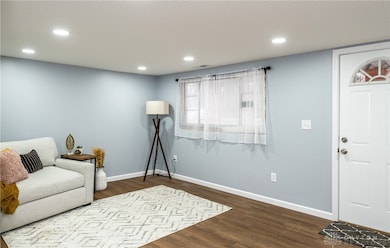 Front door into the living room.