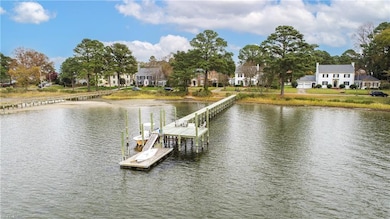 New dock with boat lift and floating pier.