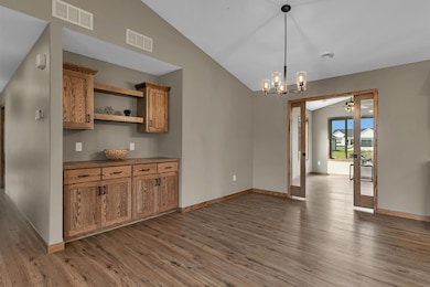 Additional custom cabinetry built in to dining room area