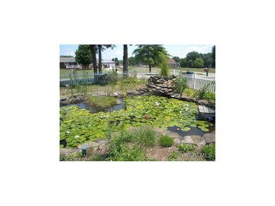 landscaped back yard