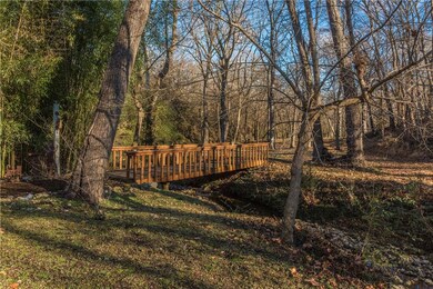 A bridge over Town Branch Creek and leading to 