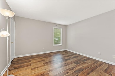 Wood finished floors and baseboards