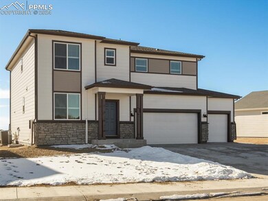 View of front of property featuring central AC and