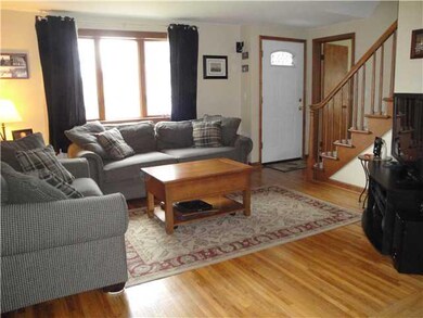 Living Room Living Room with Refinished Hardwood F