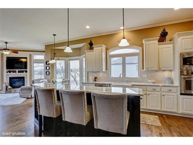 Kitchen featuring newer granite countertops and st