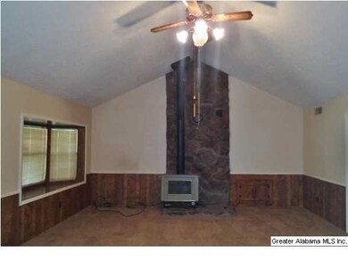 Family room with cathedral ceiling