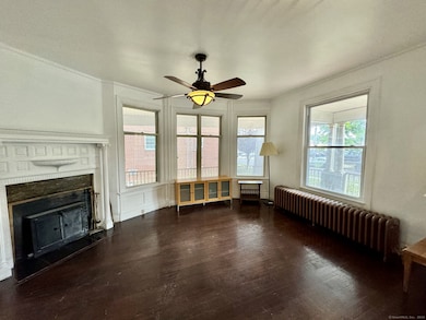 Living room with fireplace