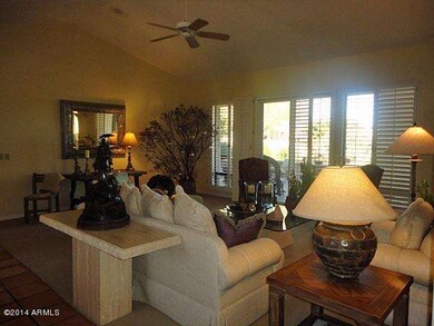 Living room mostly furnished