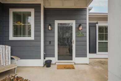 Welcome guests on the front porch. Ring doorbell f