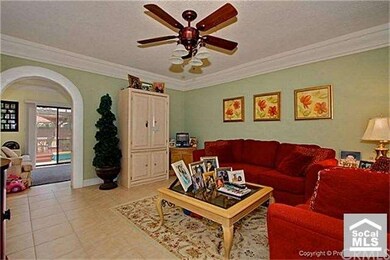 Large Living Room with Ceiling Fan