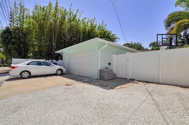 1 car garage space and 1 open space on gravel