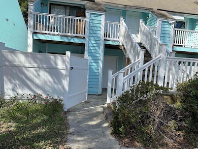 View of building exterior with stairway