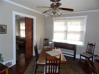 From days gone by, a beautiful pocket door glides 