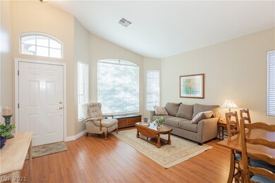 Vaulted ceilings and windows throughout.