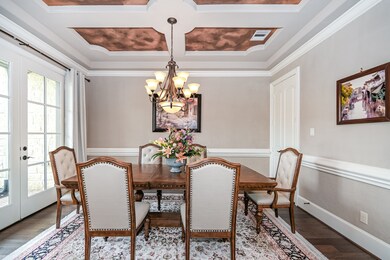 Dining Room with Coffered Ceiling