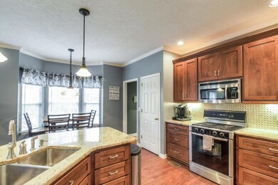 Family Room flows into the open, eat in Kitchen
