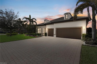 View of front of home with a front lawn, decorativ