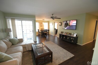 Spacious living room dining room combination.