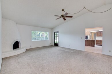 Grand Family Room With Fireplace