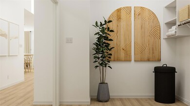Interior details with hardwood / wood-style floors