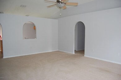 Living Room with kitchen pass thru