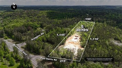 Aerial map of property and surrounding area