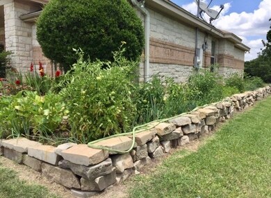 Large vegetable garden on side of house