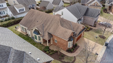 Bird's eye view with a residential view