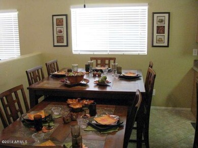 Eating area off of kitchen