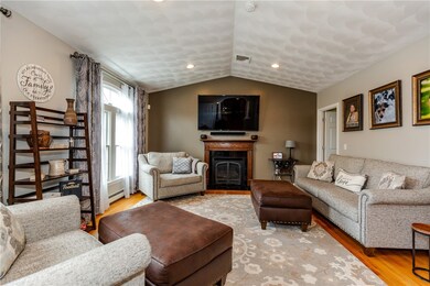 Living room with gas fireplace