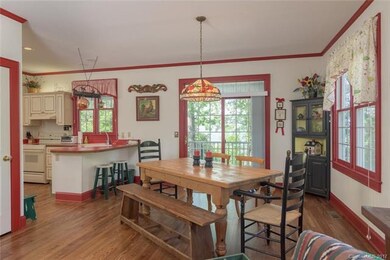 Open concept living, dining, kitchen with access t