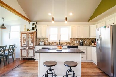 There is great storage and counter space in the kitchen.