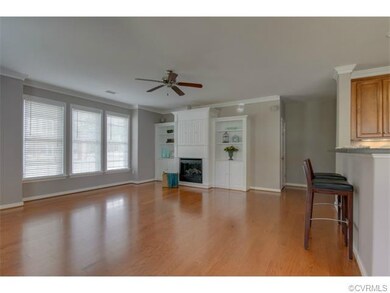 Large Great Room with gleaming, brand new hardwood