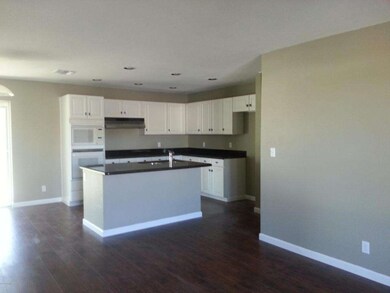 Kitchen view with island
