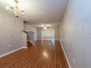 Living and dining area includes sliders that open 