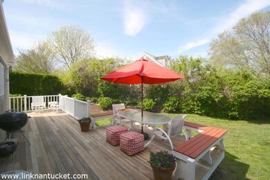 Deck and yard of the main house.