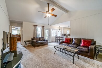 Large family room open to the kitchen