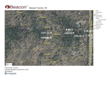 APPROXIMATE MEASUREMENTS FROM COUNTY GIS