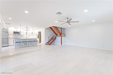 View of kitchen from living room.