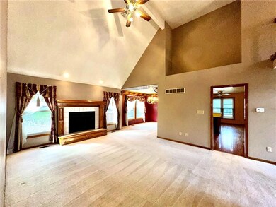 great room with fireplace